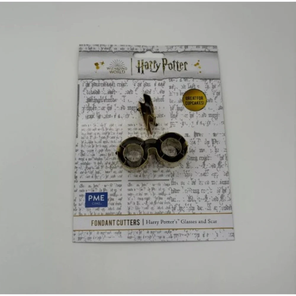PME Harry Potter Fondant Cutters Glasses and Scar Gold Metal Cupcake Set HP7302